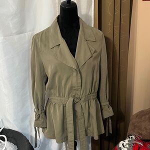 Banana Republic Khaki Belted Trench Coat